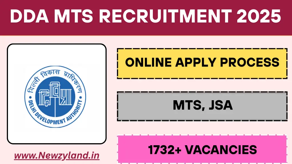 DDA mts Recruitment