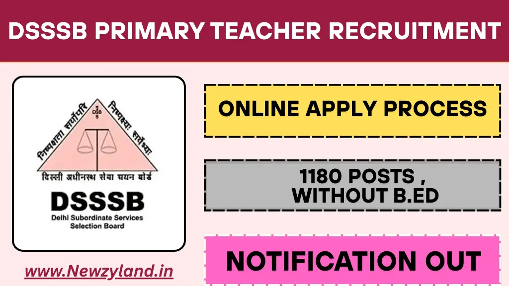 DSSSB Primary Teacher Recruitment