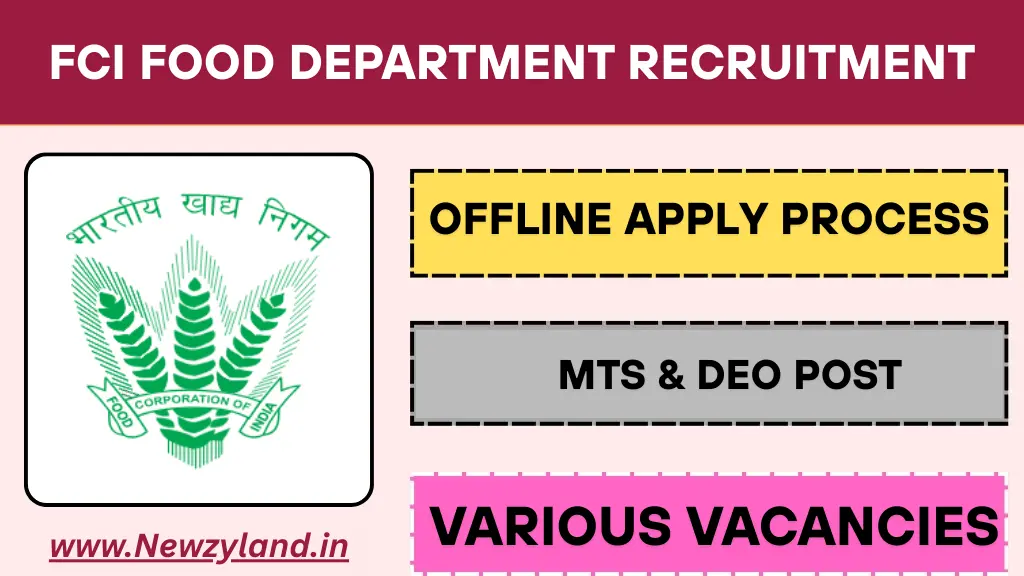FCI Food Department Recruitment